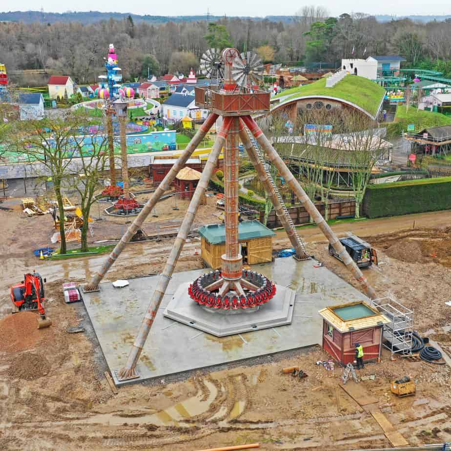 The Construction of Tornado Falls at Paultons Park in Hampshire